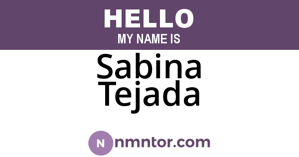 Sabina Tejada