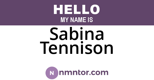 Sabina Tennison