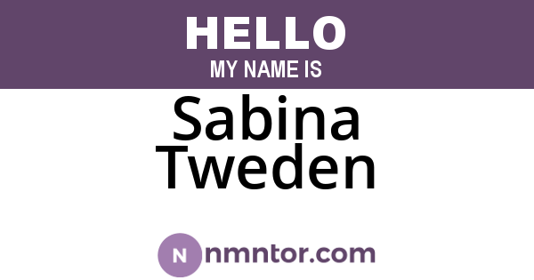 Sabina Tweden