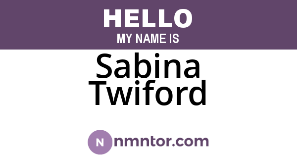 Sabina Twiford