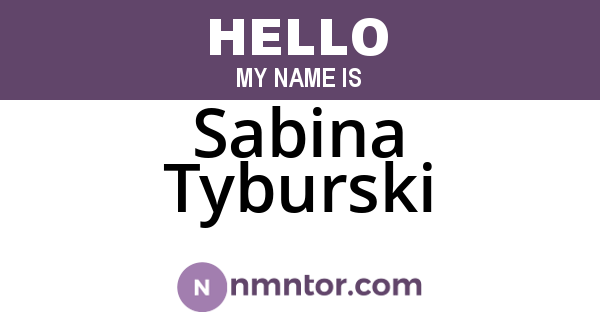 Sabina Tyburski