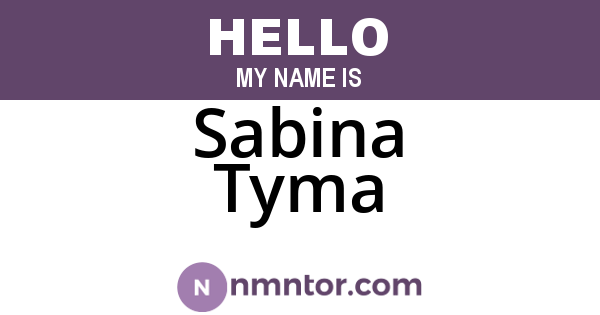 Sabina Tyma