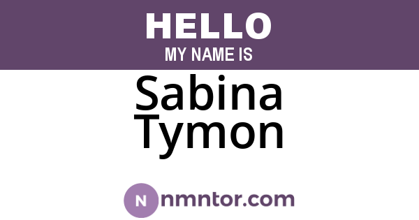 Sabina Tymon