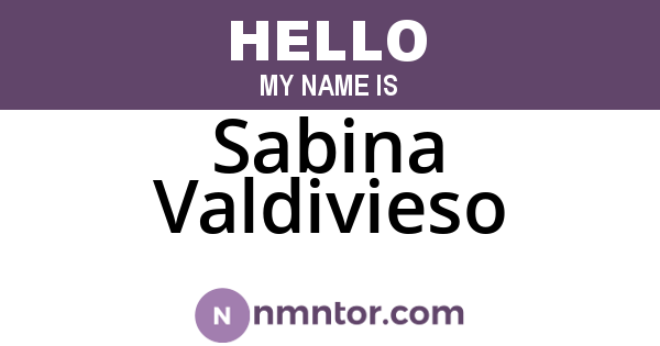 Sabina Valdivieso