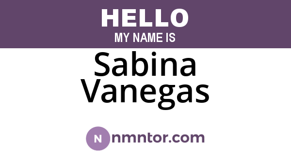 Sabina Vanegas