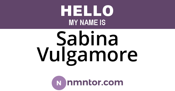Sabina Vulgamore