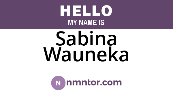 Sabina Wauneka