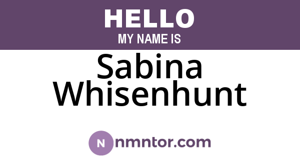 Sabina Whisenhunt