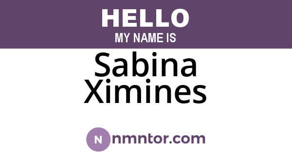 Sabina Ximines