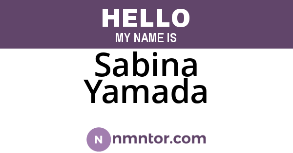 Sabina Yamada
