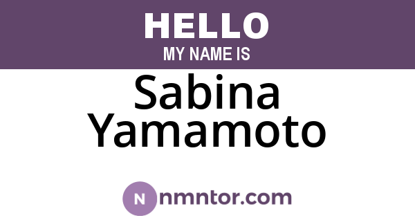 Sabina Yamamoto