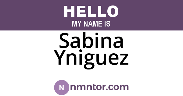 Sabina Yniguez