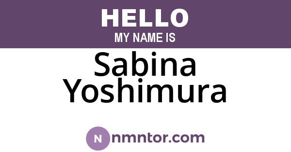 Sabina Yoshimura