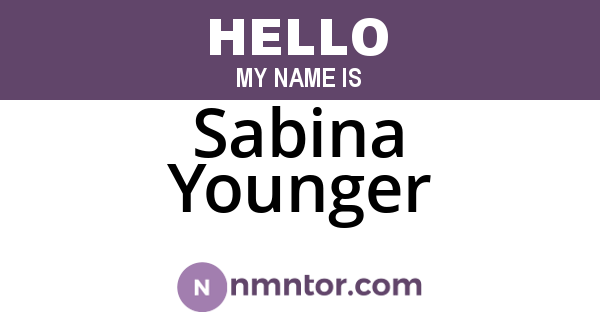 Sabina Younger