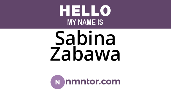 Sabina Zabawa