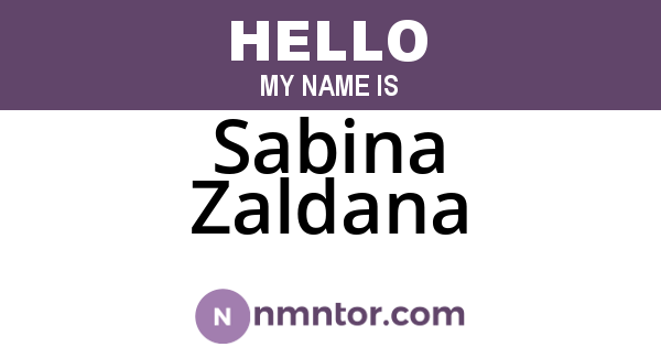 Sabina Zaldana