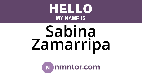 Sabina Zamarripa