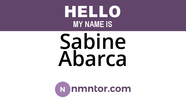 Sabine Abarca