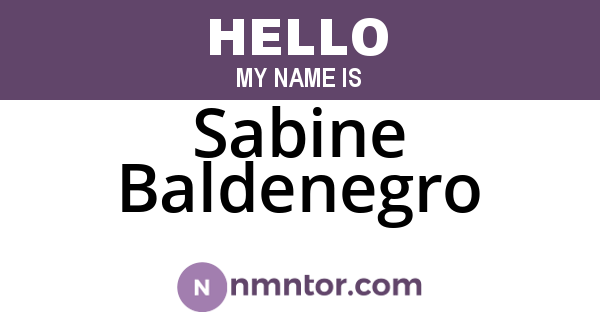 Sabine Baldenegro