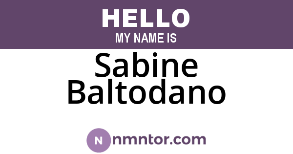 Sabine Baltodano