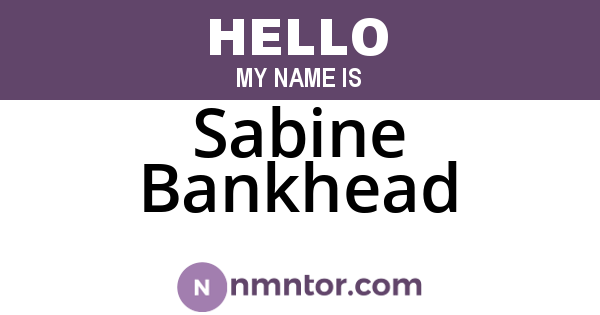 Sabine Bankhead