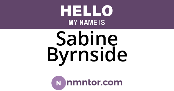 Sabine Byrnside
