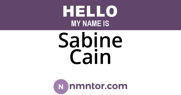 Sabine Cain