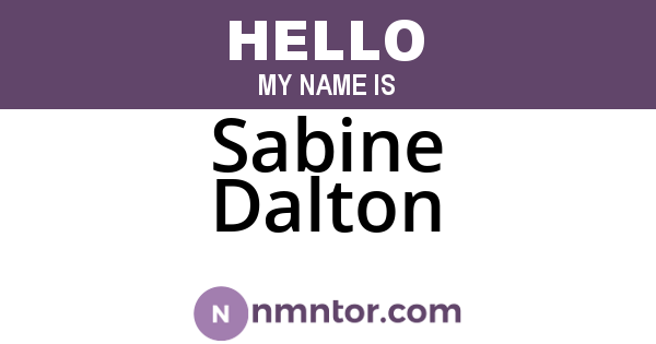 Sabine Dalton
