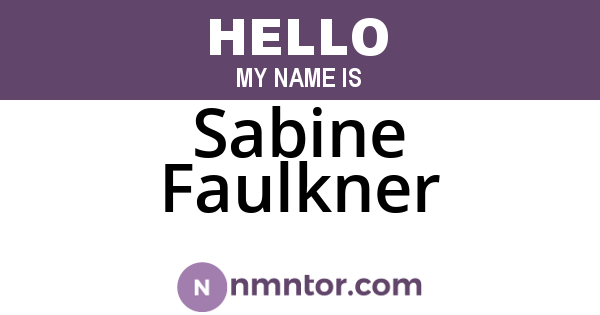 Sabine Faulkner