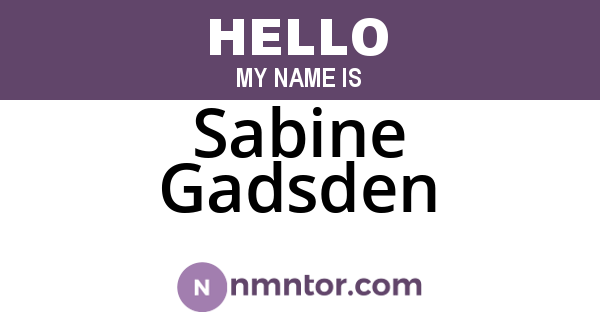 Sabine Gadsden