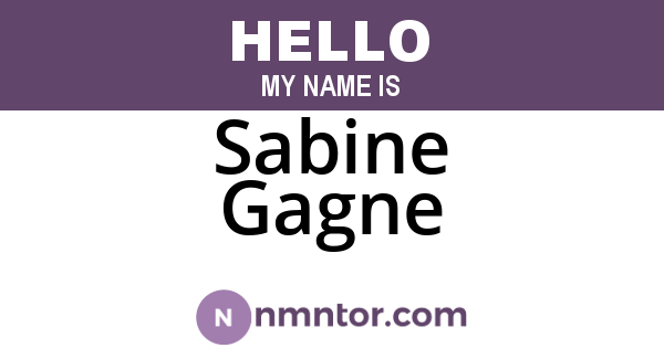 Sabine Gagne
