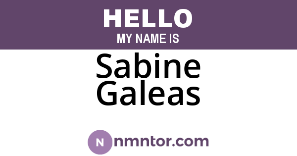Sabine Galeas