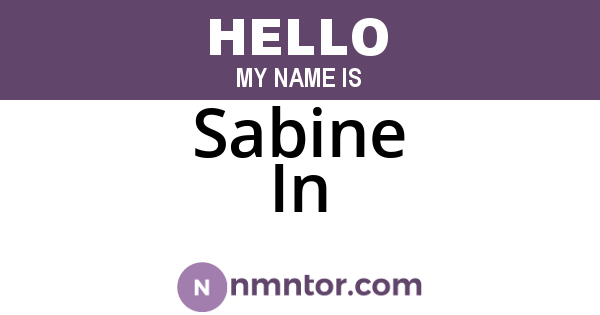 Sabine In