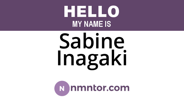 Sabine Inagaki