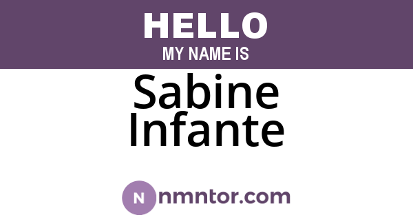 Sabine Infante
