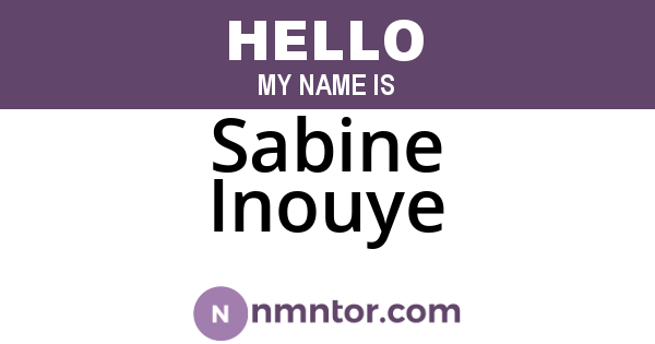 Sabine Inouye