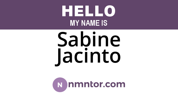 Sabine Jacinto