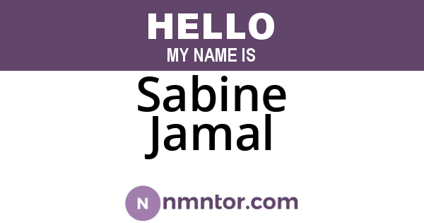 Sabine Jamal