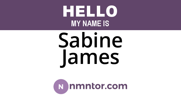 Sabine James