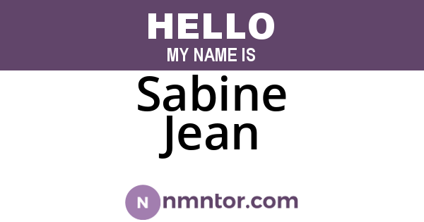 Sabine Jean