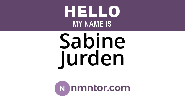 Sabine Jurden