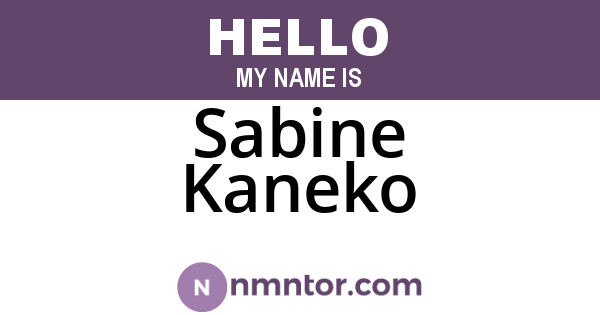 Sabine Kaneko