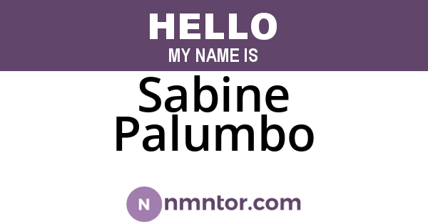 Sabine Palumbo