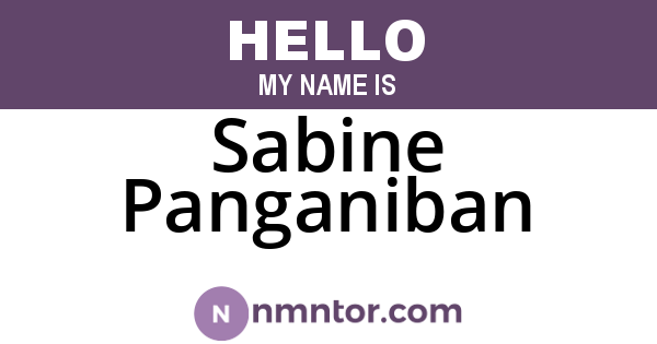 Sabine Panganiban