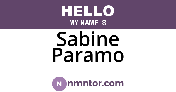 Sabine Paramo