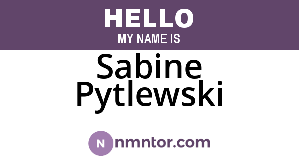 Sabine Pytlewski