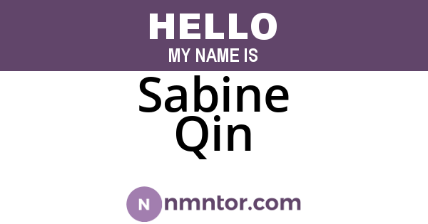 Sabine Qin