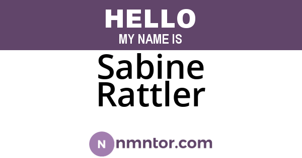 Sabine Rattler