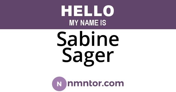 Sabine Sager