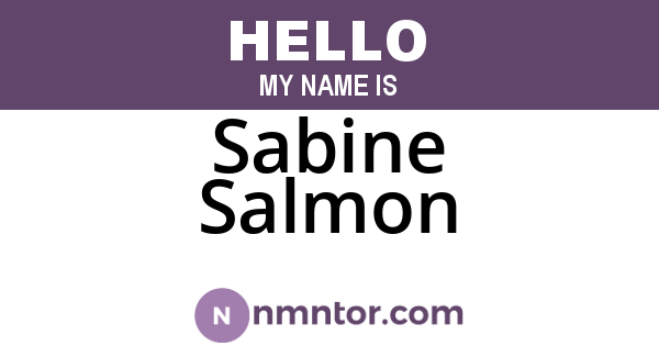 Sabine Salmon